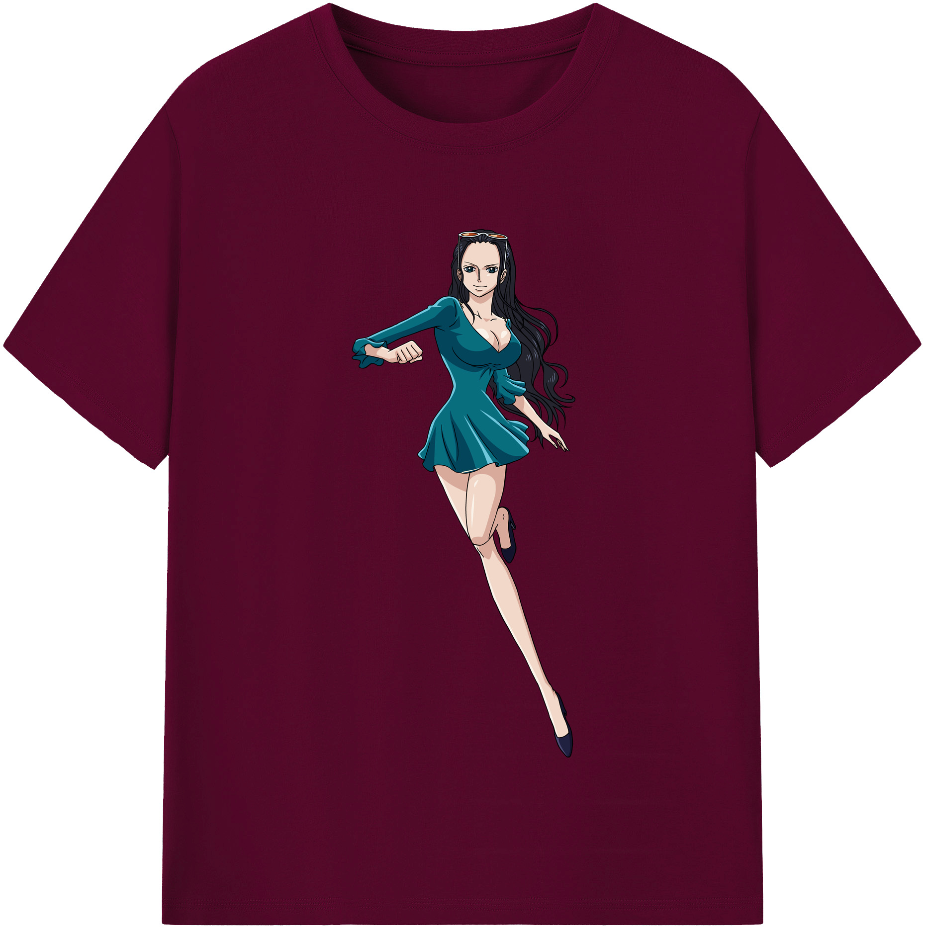 ワンピース ニコ・ロビン ONE PIECE Nico Robin レディースカジュアルプリントTシャツ（綿100％）